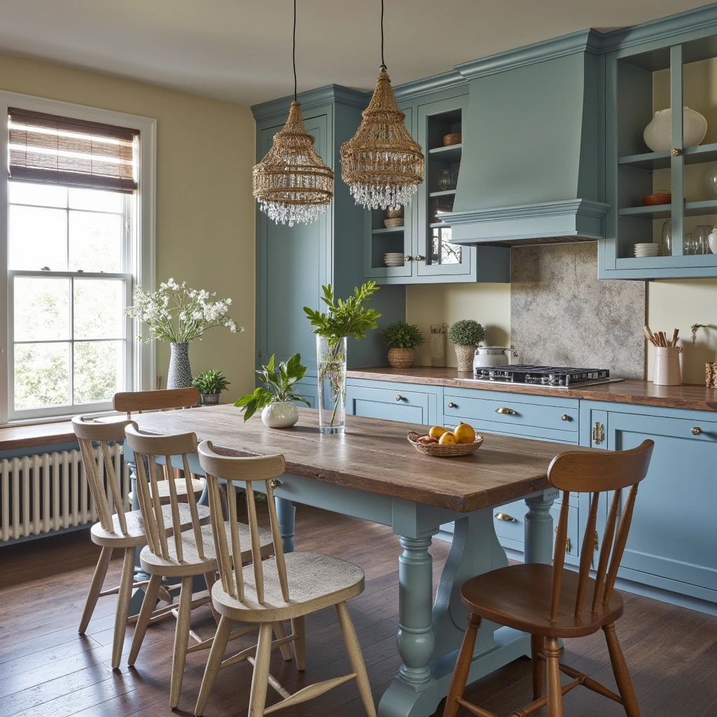 5. Distressed Wood Dining Table for Timeless Charm