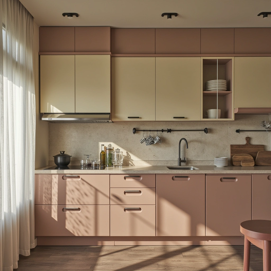 8. Retro Vintage Cabinets with Curved Lines