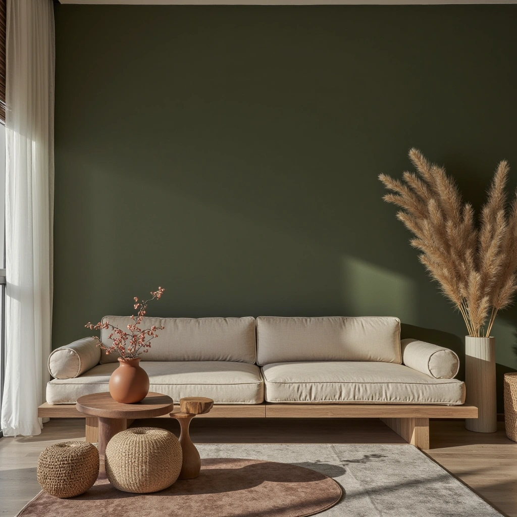 10. Dark Olive Green with Earthy Accents