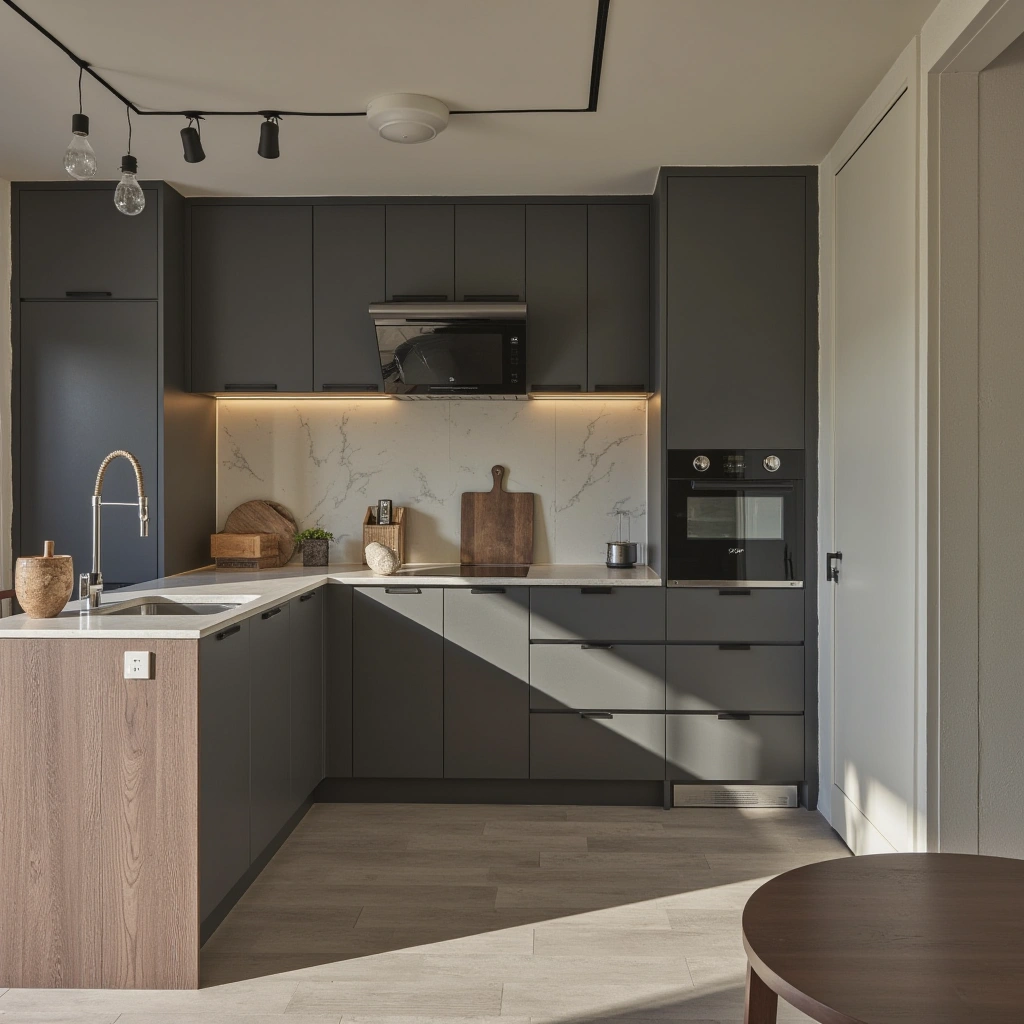1. Modern Minimalist Open Kitchen