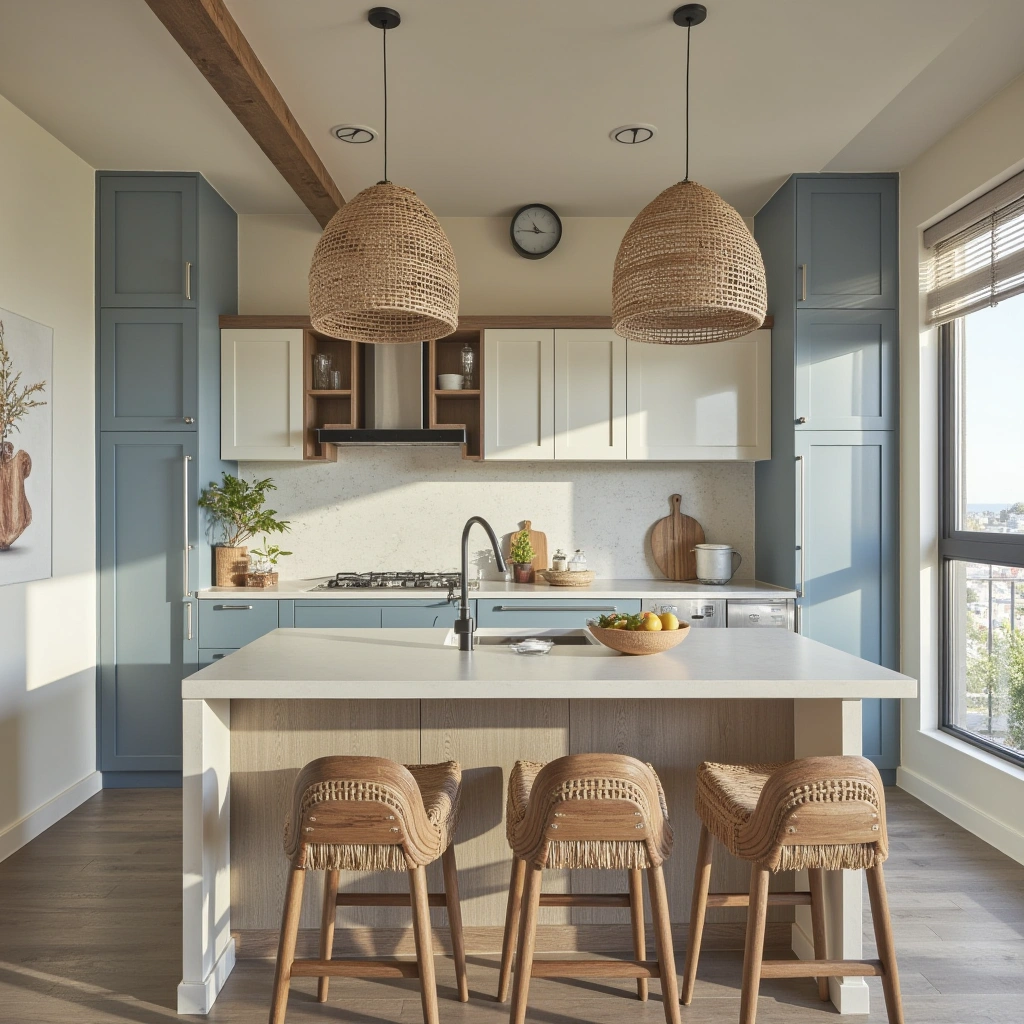 5. Coastal Open Kitchen with Breezy Vibes