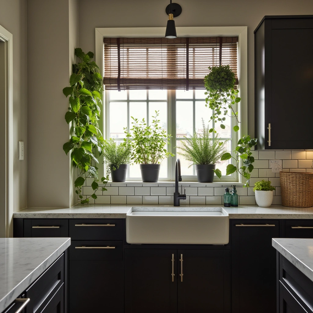 Freshening the Kitchen with Greenery