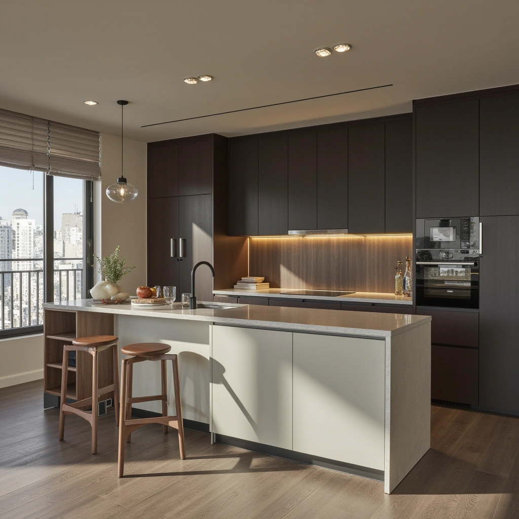 10. Contemporary Open Kitchen with Sleek Sophistication