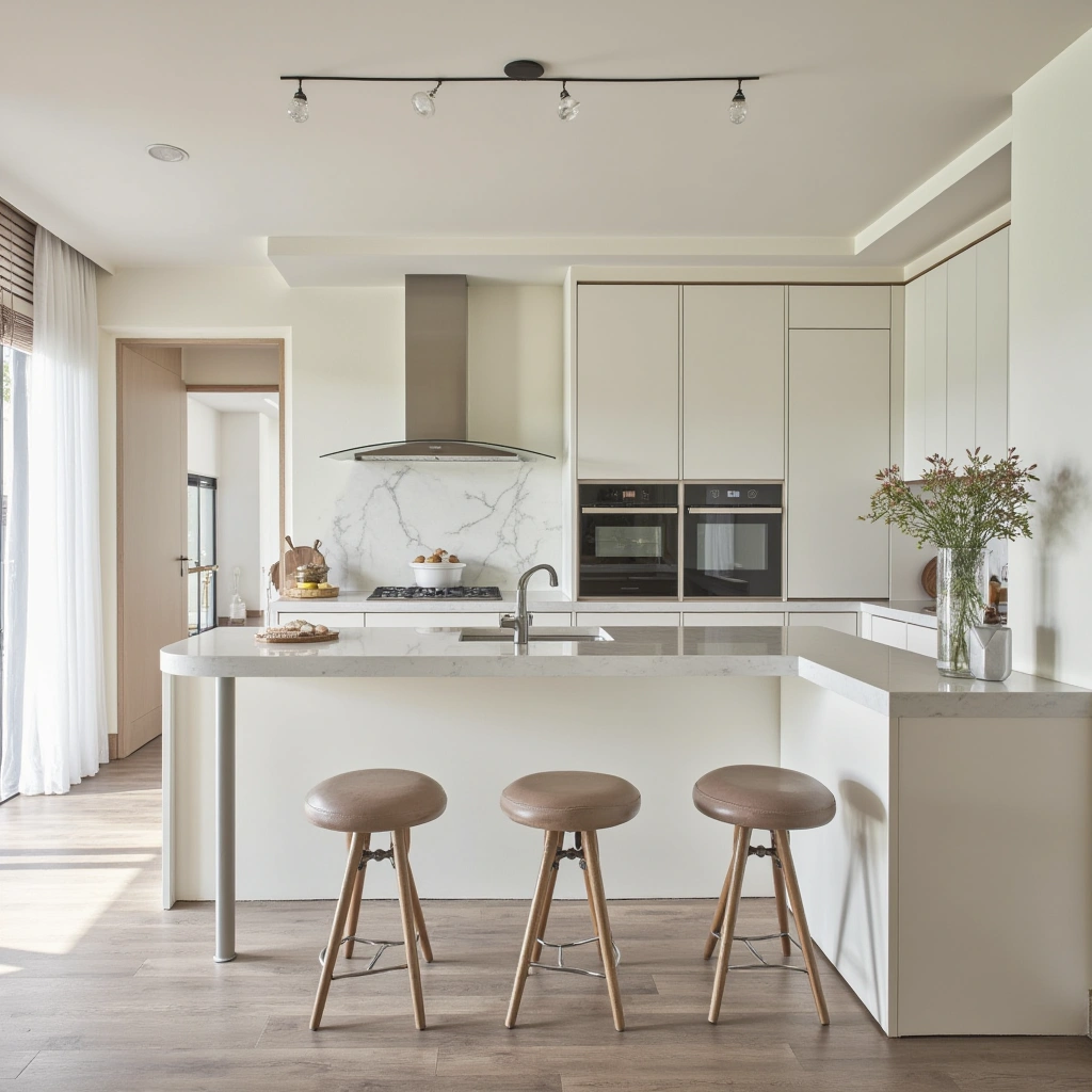 4. Classic White Open Kitchen