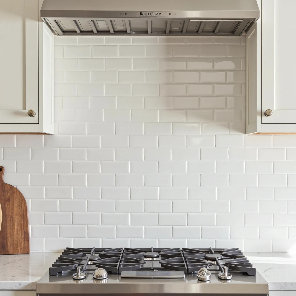 1. Classic White Subway Tile Backsplash