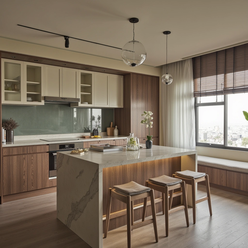 8. Multi-Functional Open Kitchen Design