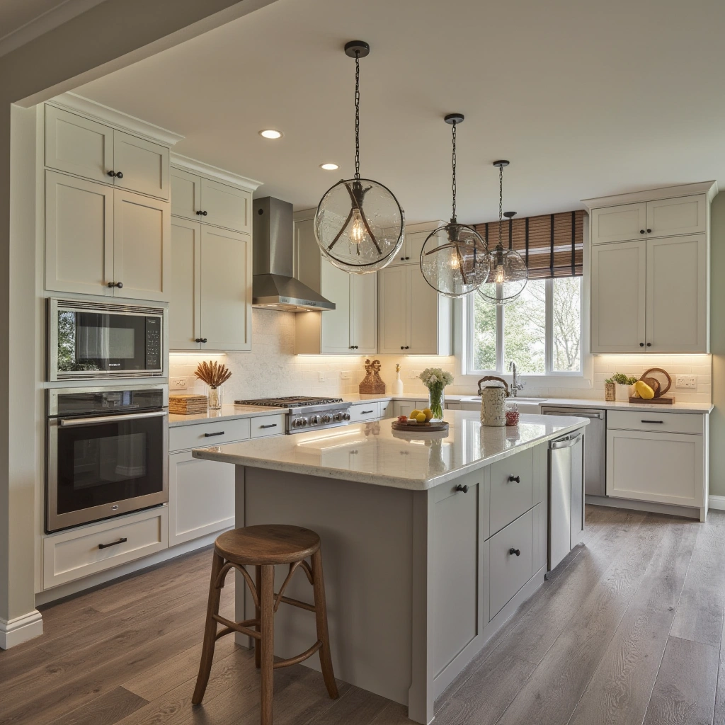 11. Transitional Open Kitchen Design