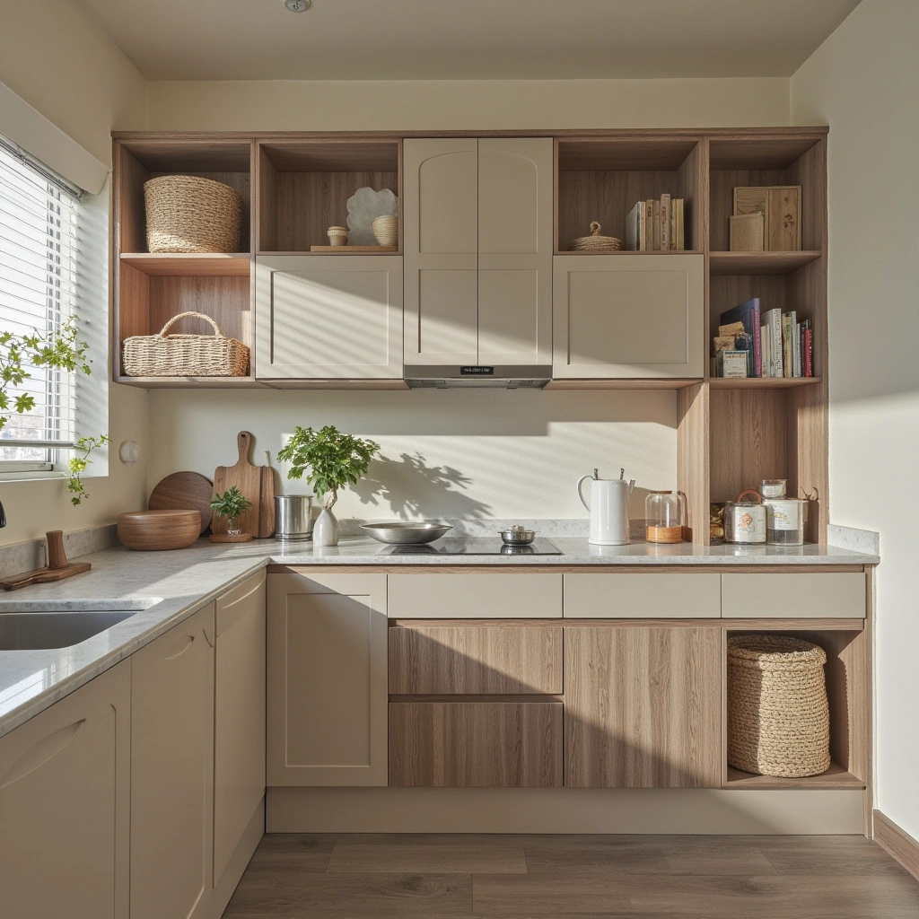 1. Open Shelving for Airy Storage