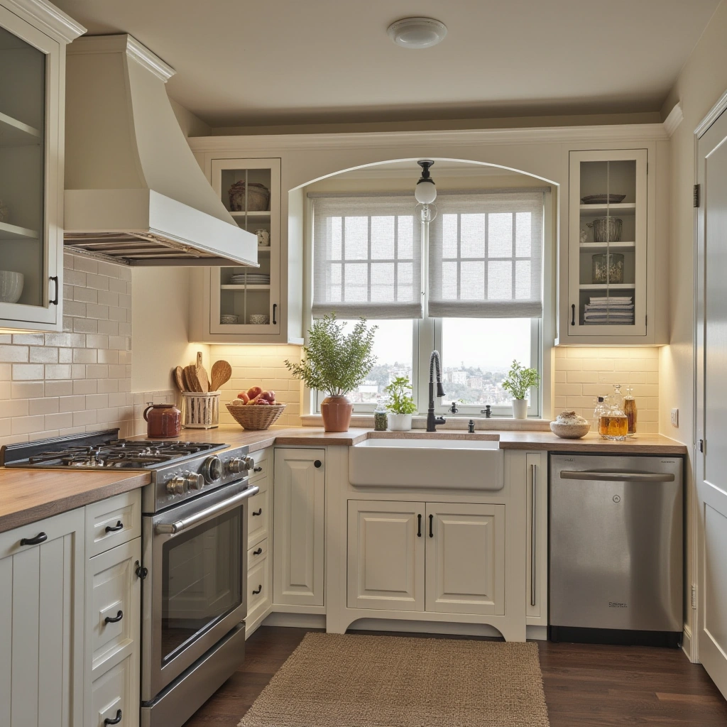 1. Classic White Farmhouse Kitchen with Shaker Cabinets