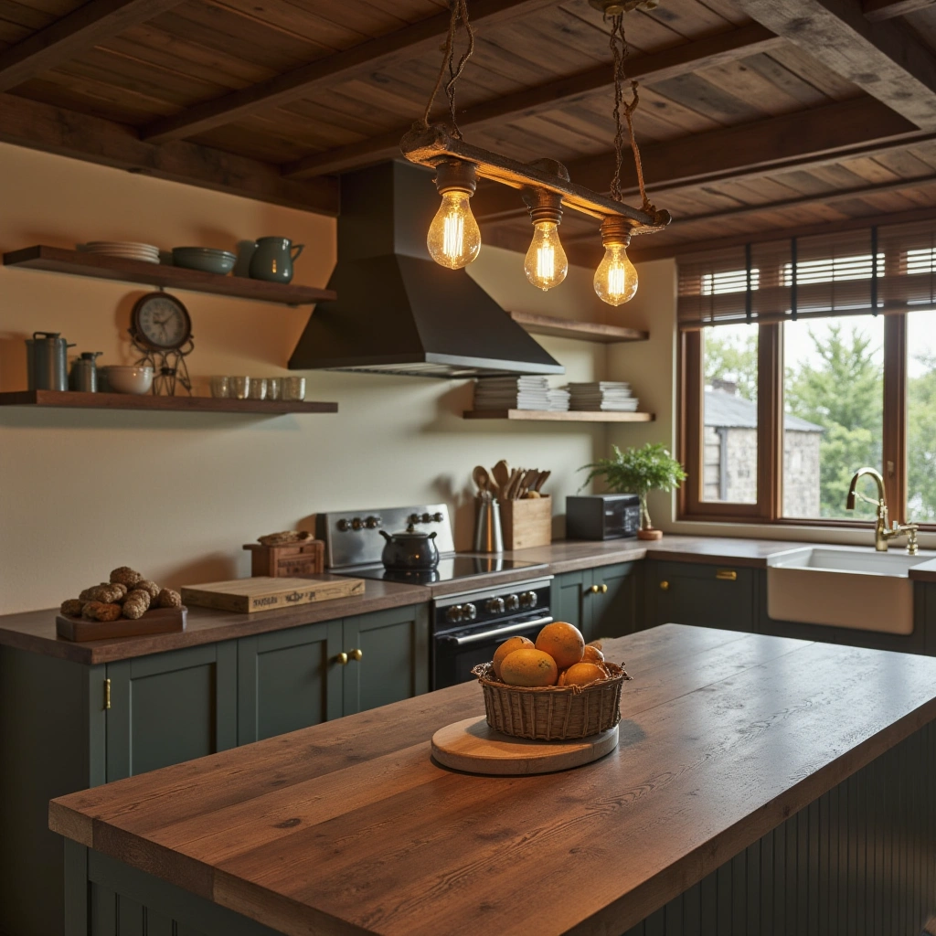 4. Vintage Pendant Lighting with Edison Bulbs