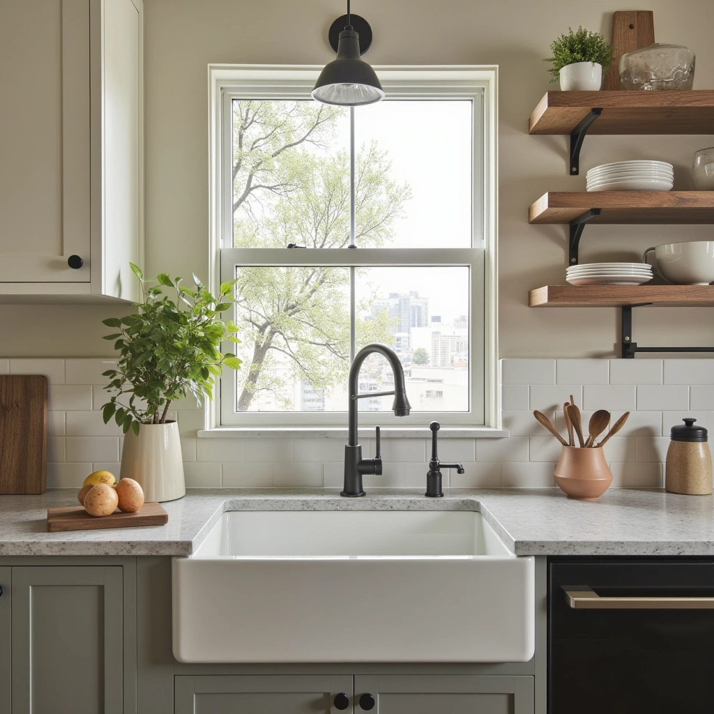 2. Apron-Front Sink for Classic Charm