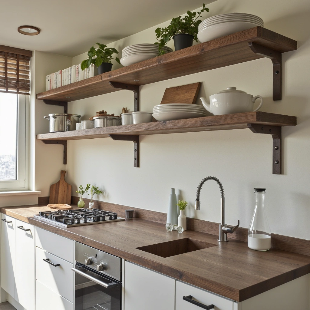 3. Open Shelving for Display and Storage