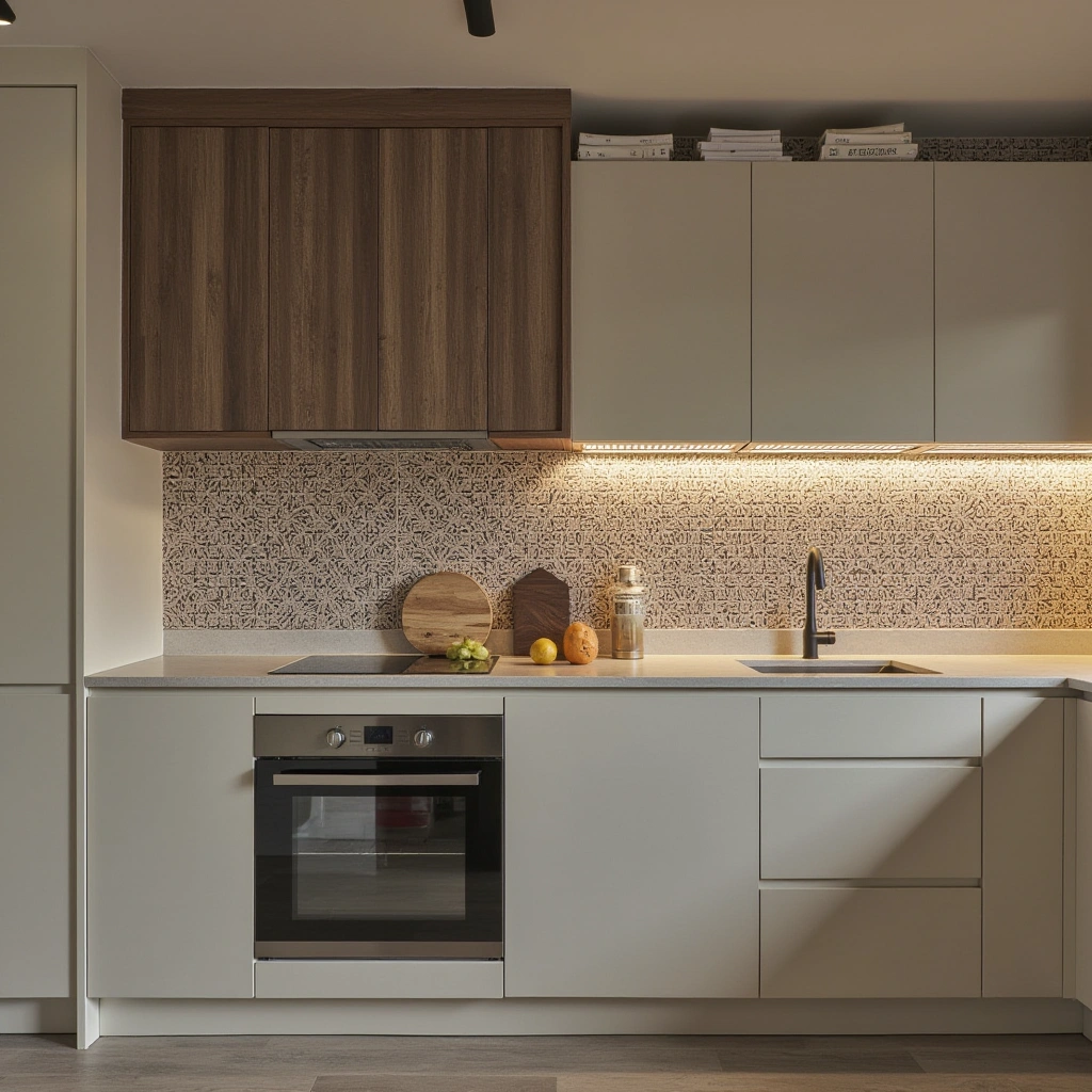 5. Patterned Tile Panelling for Visual Interest