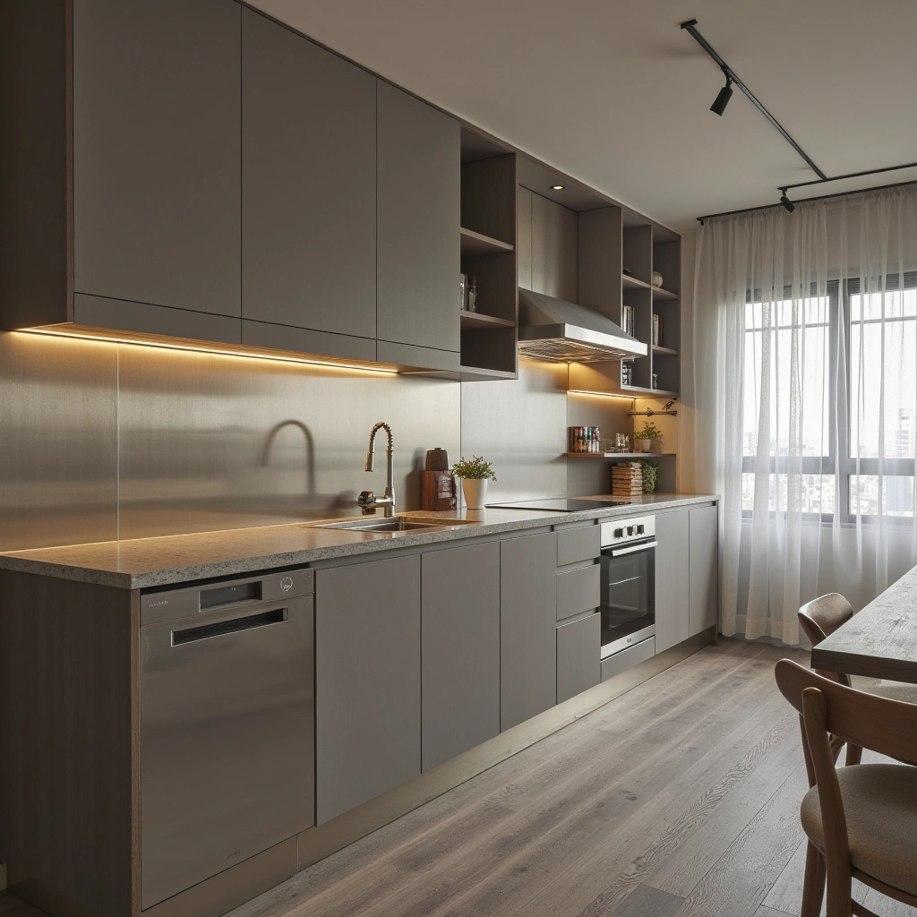 6. Stainless Steel Panels for a Professional Kitchen Look