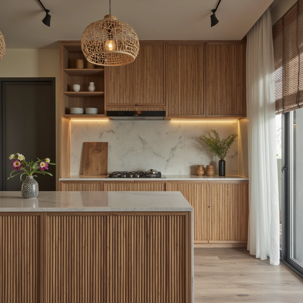 11. Woven Bamboo or Rattan Panels for Natural Warmth