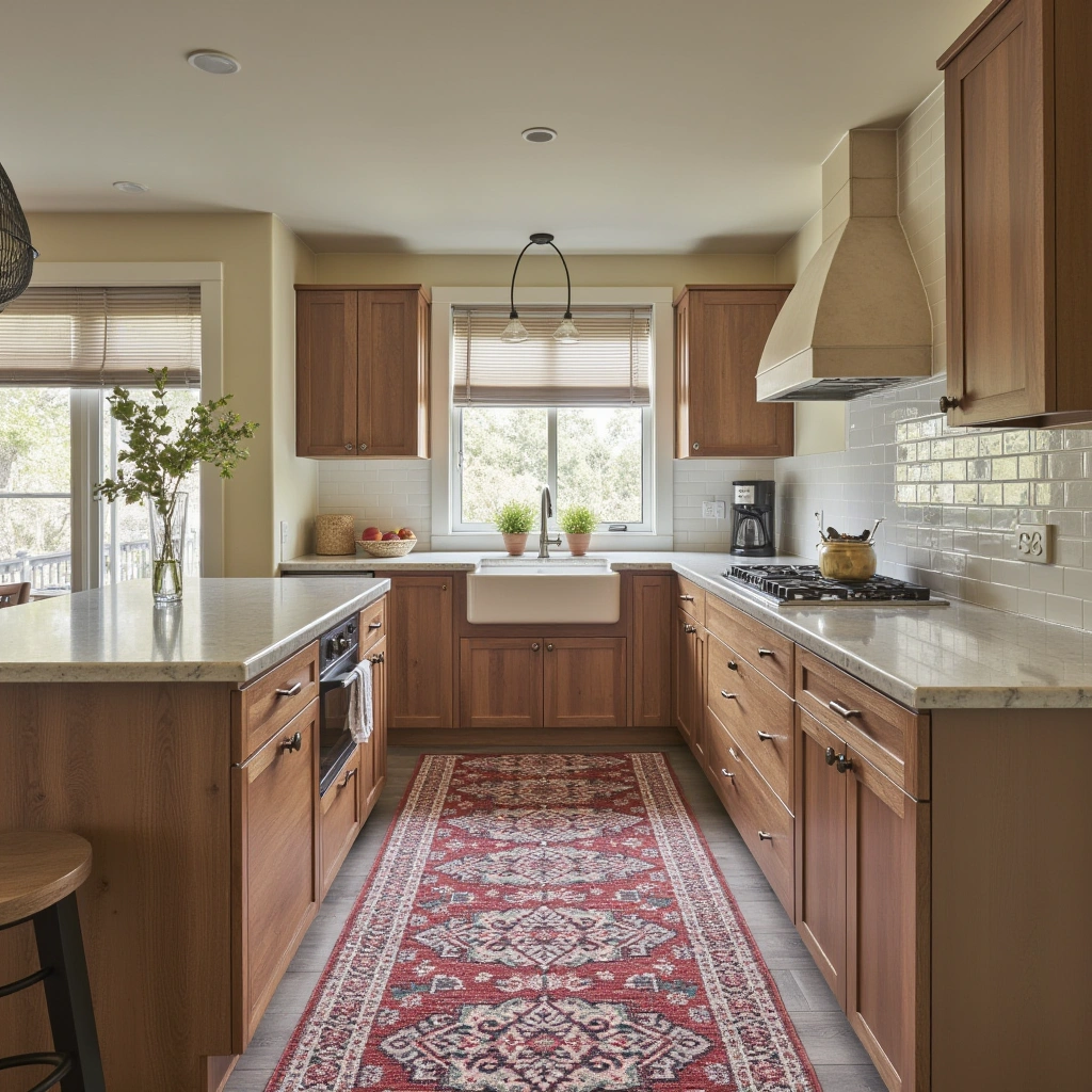 8. Incorporate a Kitchen Rug
