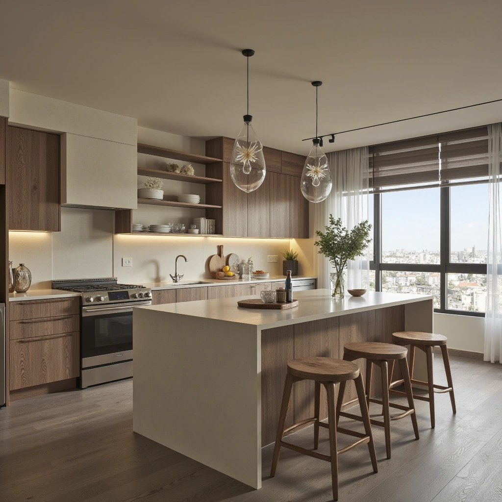 3. The Multi-Level Island with Elevated Seating