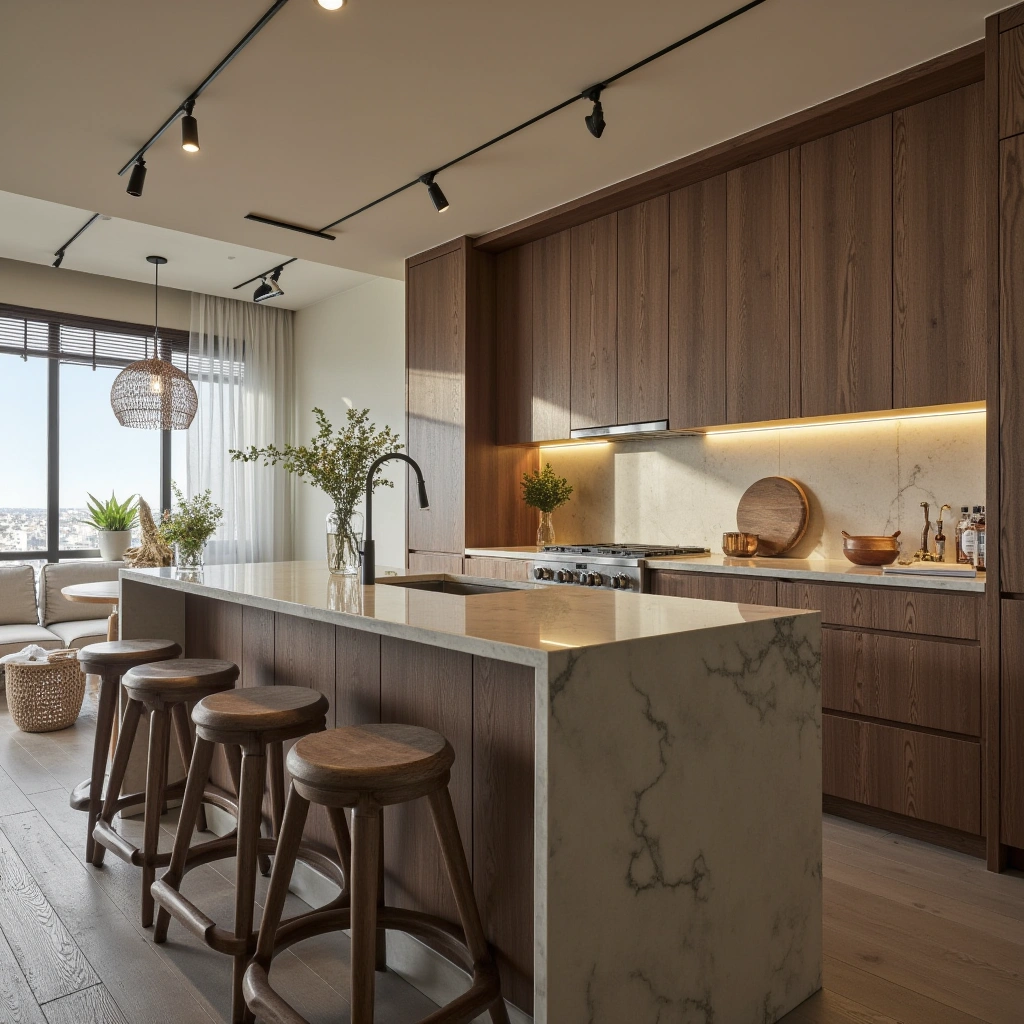 7. The Functional Island with Sink and Seating on Both Sides