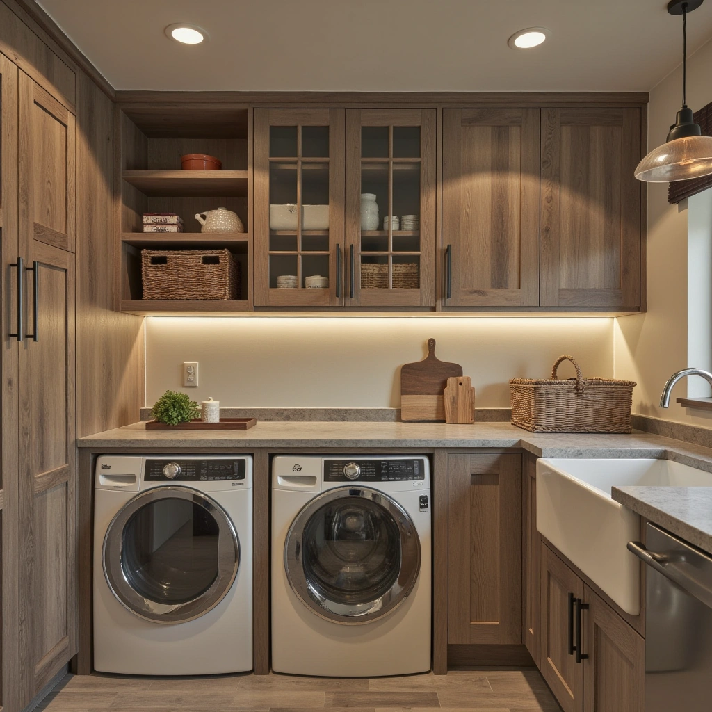 2. Rustic Farmhouse Laundry Room