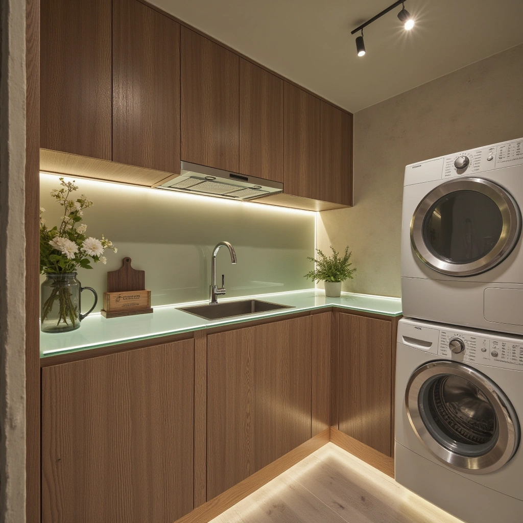 11. Eco-Friendly Laundry Room with Sustainable Materials