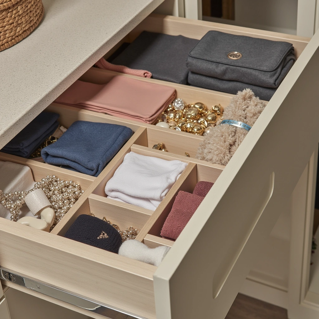 6. Add Drawer Organizers for Small Items