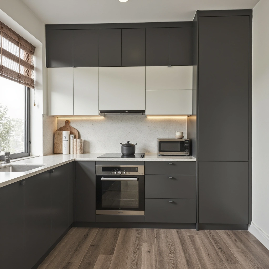 5. Charcoal and White Two Tone Cabinets