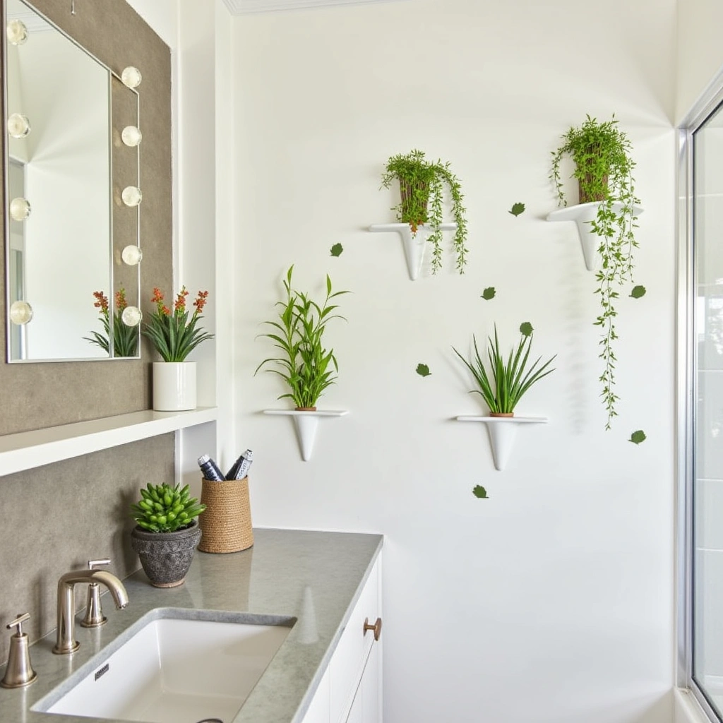 11. Botanical Wall Decals with Real Plants