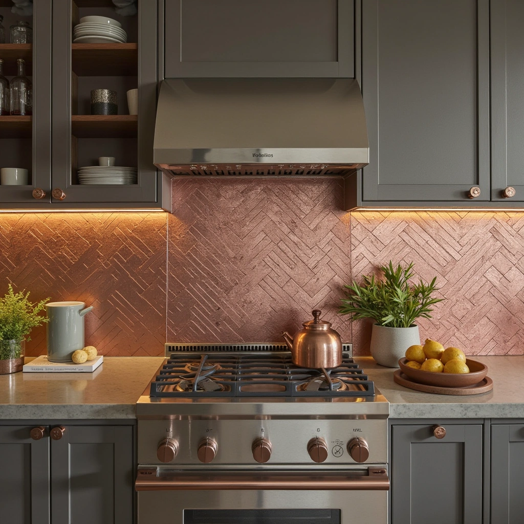 6. Metallic Tiles: Industrial Cool