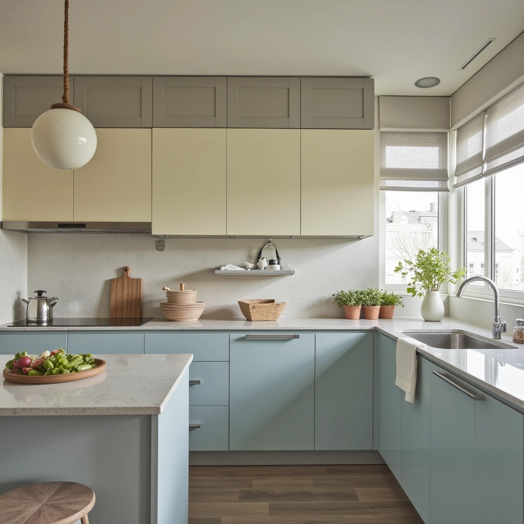 3. Pastel Blue, Cream, and Soft Gray