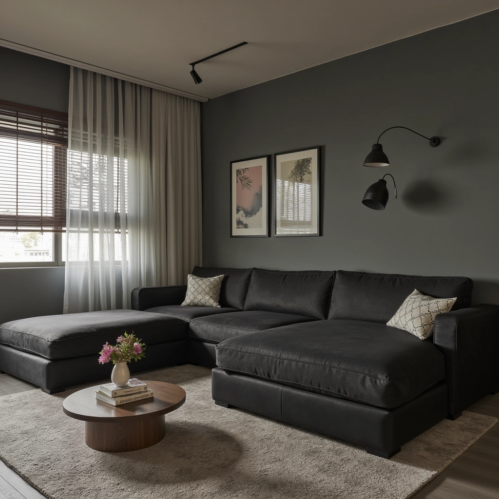 10. Modular Black Sofas for Flexible Living Spaces