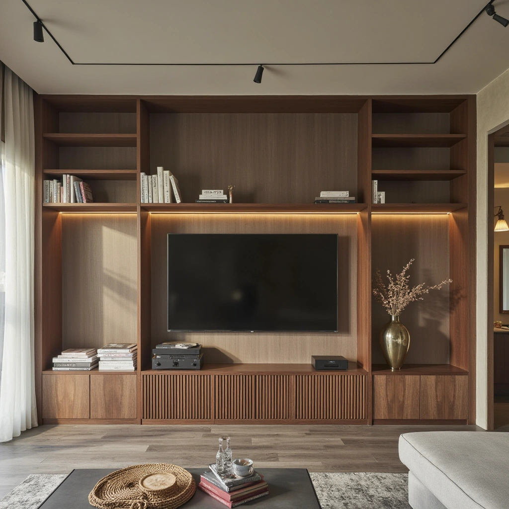 12. Smart Storage with Sleek Cabinets and Shelves