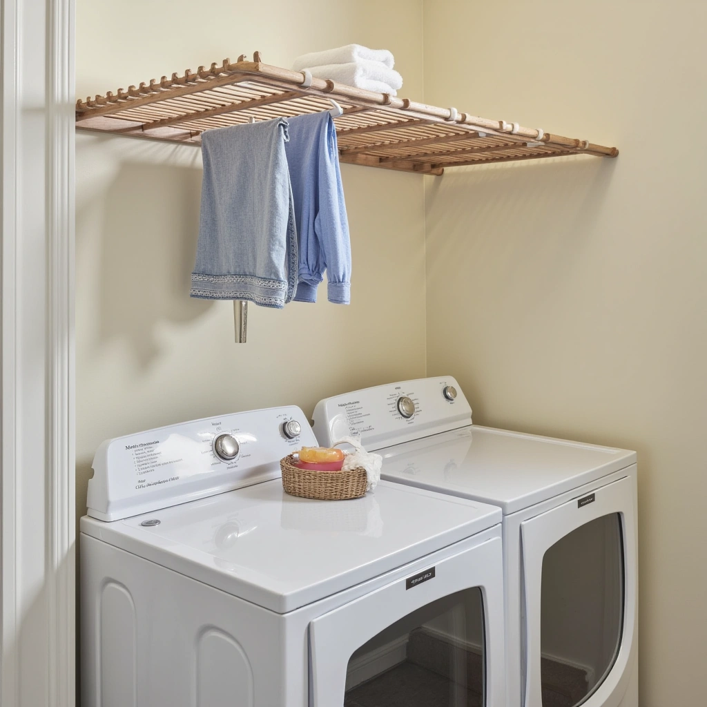 7. Wall-Mounted Drying Racks and Hooks
