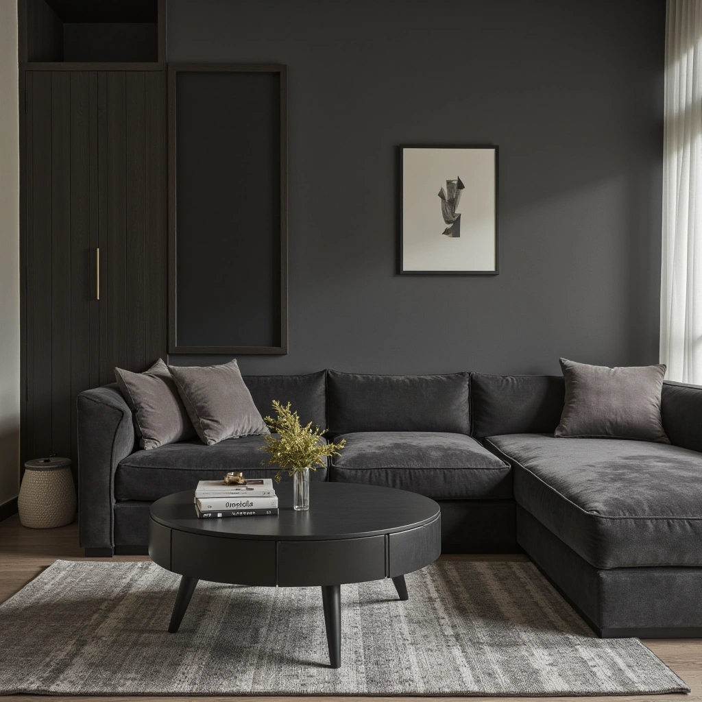 5. Elegant Monochrome Living Room