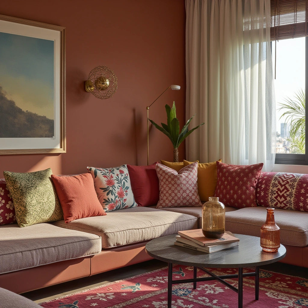 8. Bold, Colorful Throws and Pillows