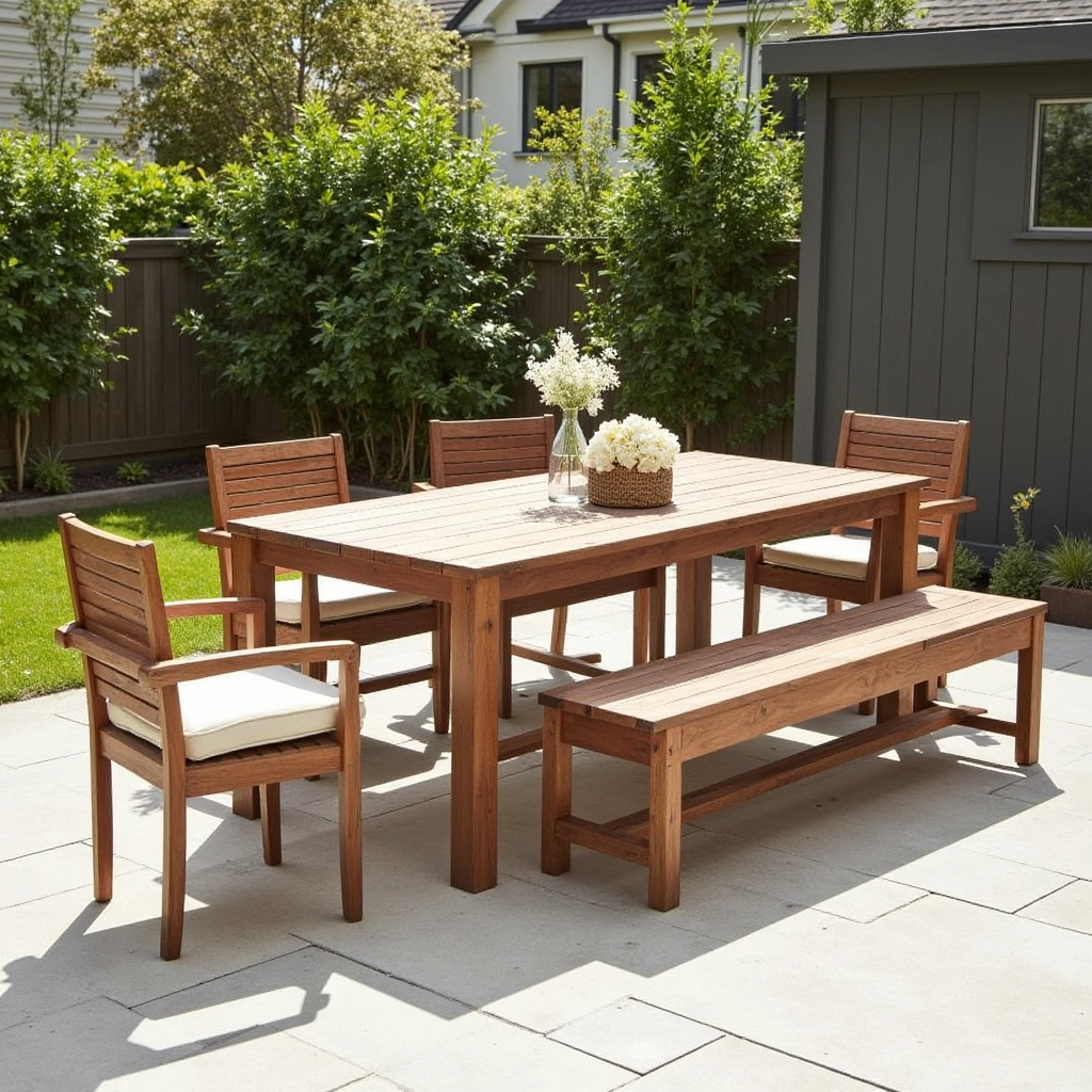2. Rustic Wooden Dining Sets for Classic Charm