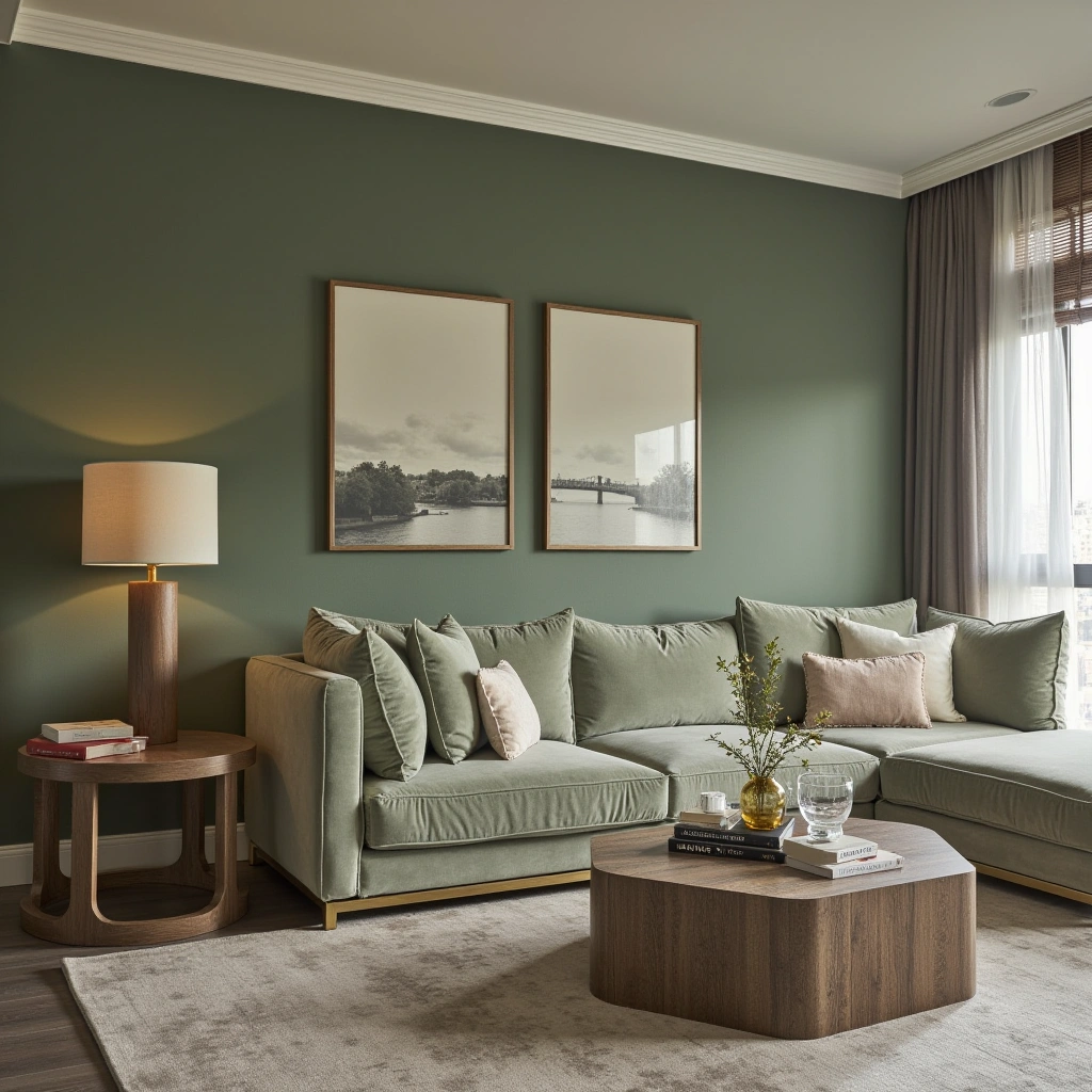 6. Sage Green and Gold Accents for Luxe Appeal