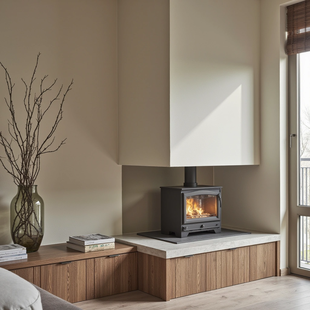4. Scandinavian Simplicity Wood Stove