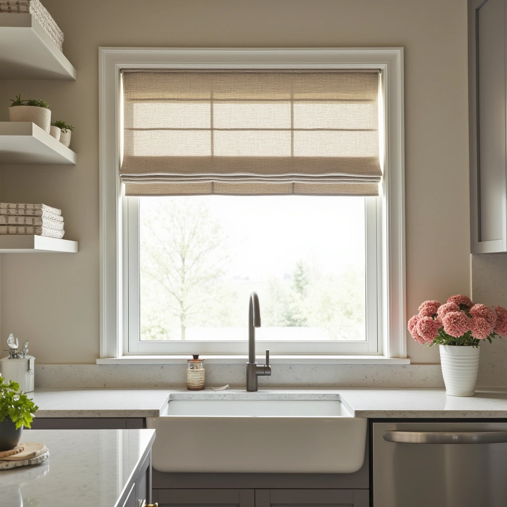 4. Roman Shades: Sleek and Functional