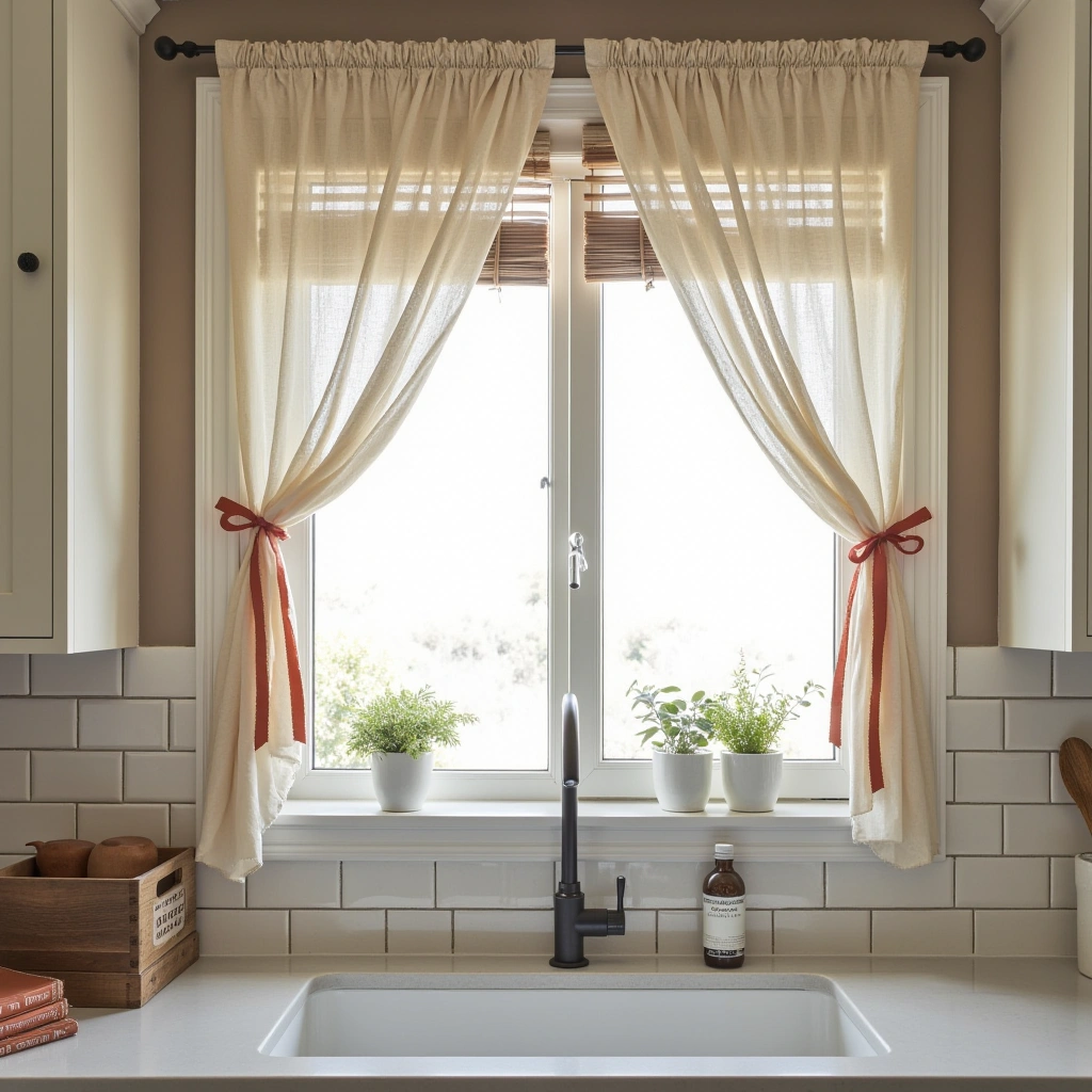 7. Tie-Up Curtains: Casual and Customizable