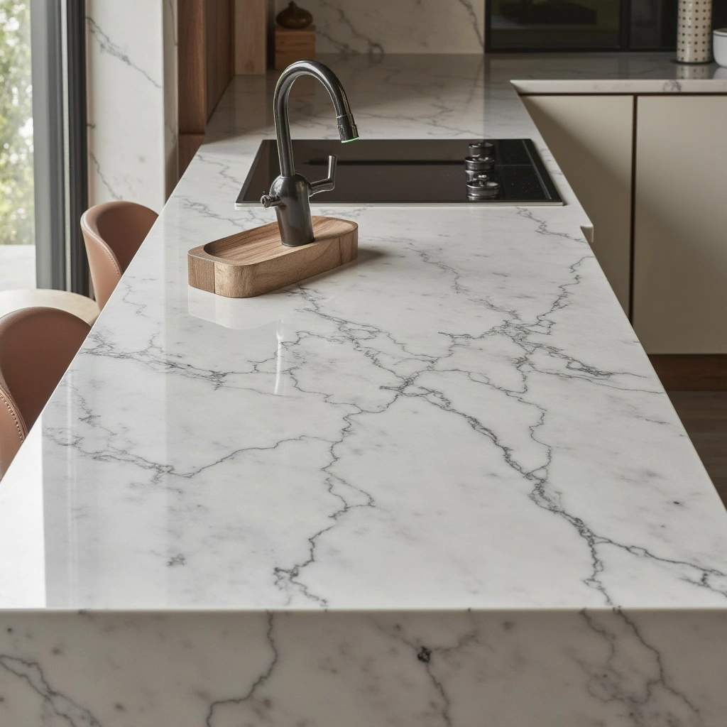 4. Classic Marble Countertops with Modern Touches