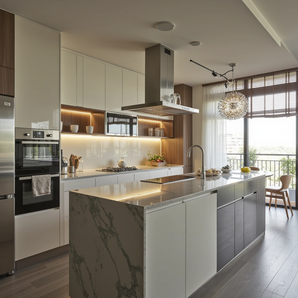 7. Glass Countertops for a Sleek, Reflective Surface
