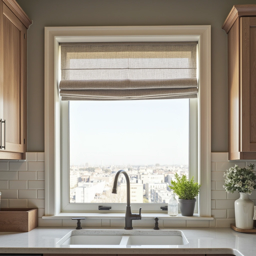 4. Roman Shades for a Sleek, Tailored Look