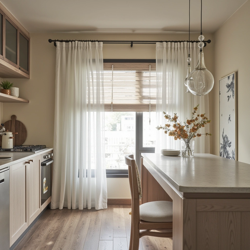 11. Metallic Accented Curtains for a Glam Touch